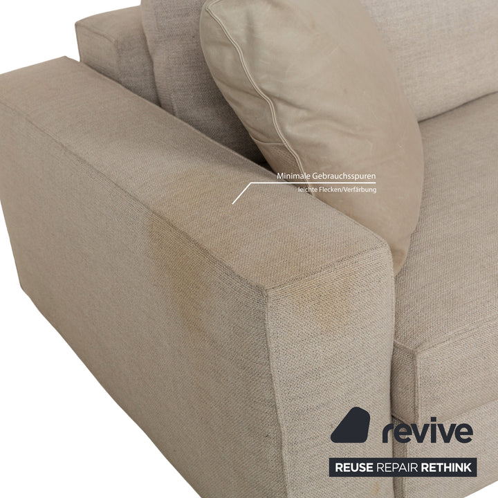 Ensemble de canapés en tissu Linteloo, canapé d'angle beige crème, tabouret