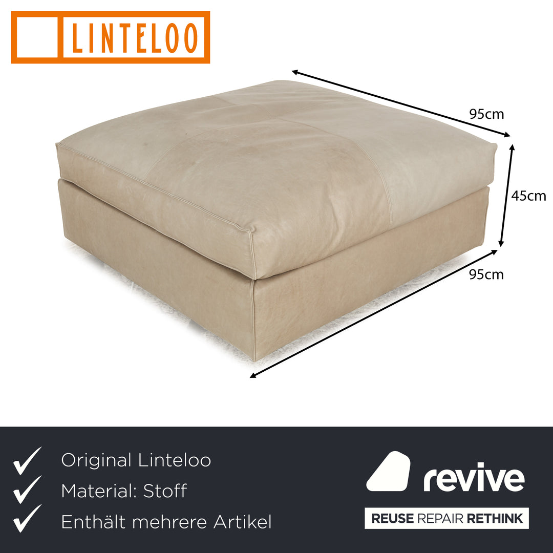 Ensemble de canapés en tissu Linteloo, canapé d'angle beige crème, tabouret