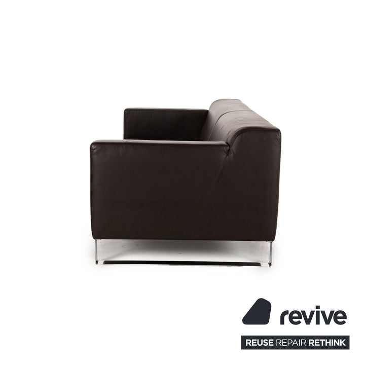 Machalke Leder Dreisitzer Braun Sofa Couch