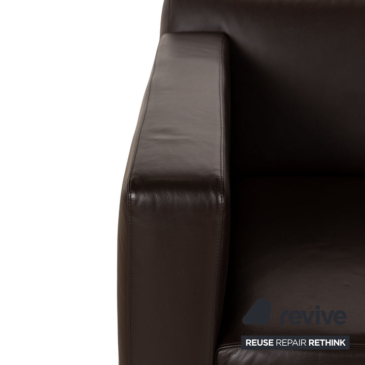 Machalke Leder Dreisitzer Braun Sofa Couch