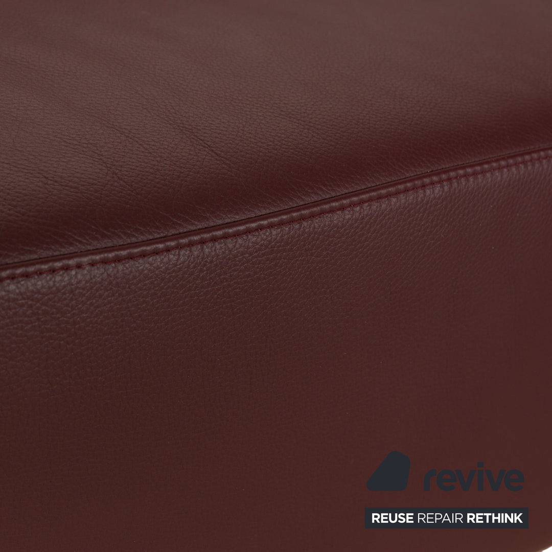 Machalke Leder Ecksofa Braun Rot Sofa Couch