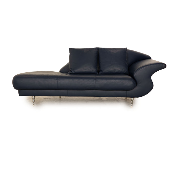 Chaise longue en cuir Machalke Bleu Bleu foncé