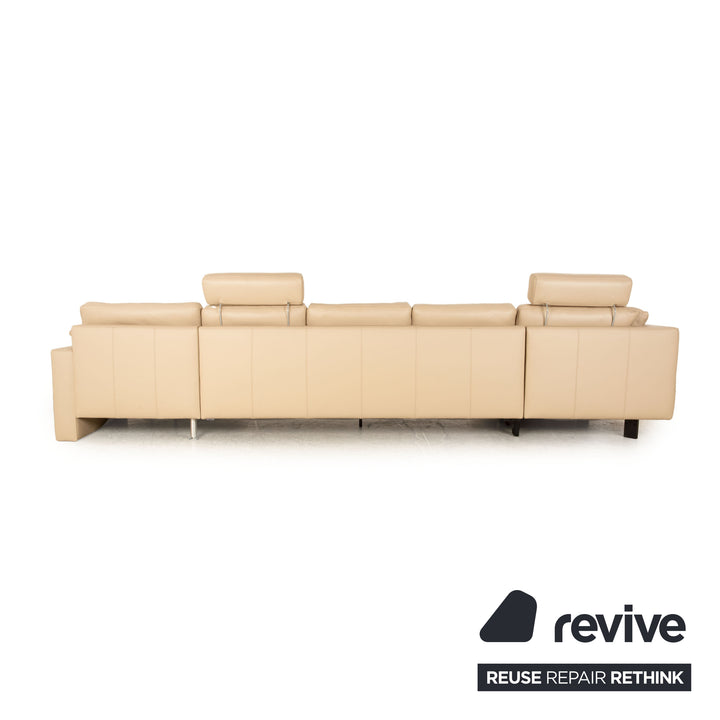 Machalke System Plus Leder Ecksofa Beige Recamiere  Rechts Sofa Couch