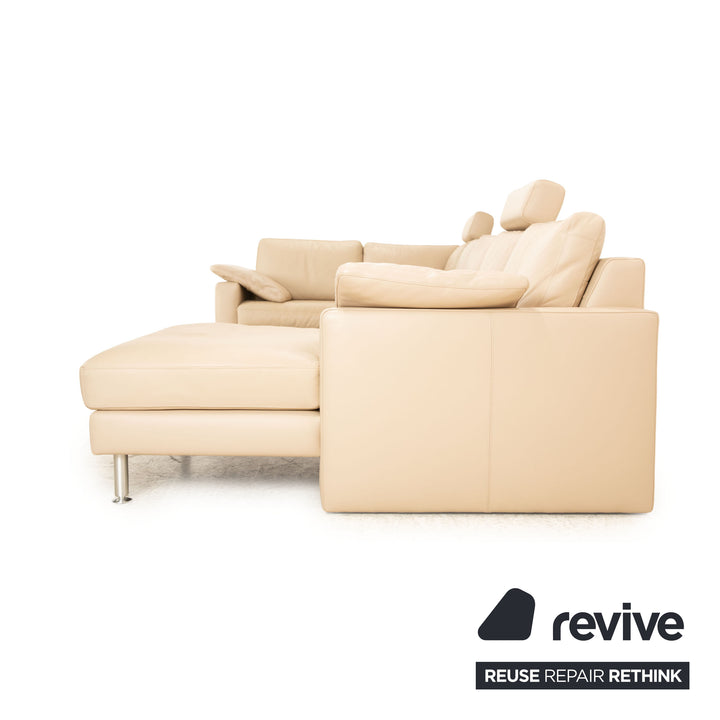 Machalke System Plus Leder Ecksofa Beige Recamiere  Rechts Sofa Couch