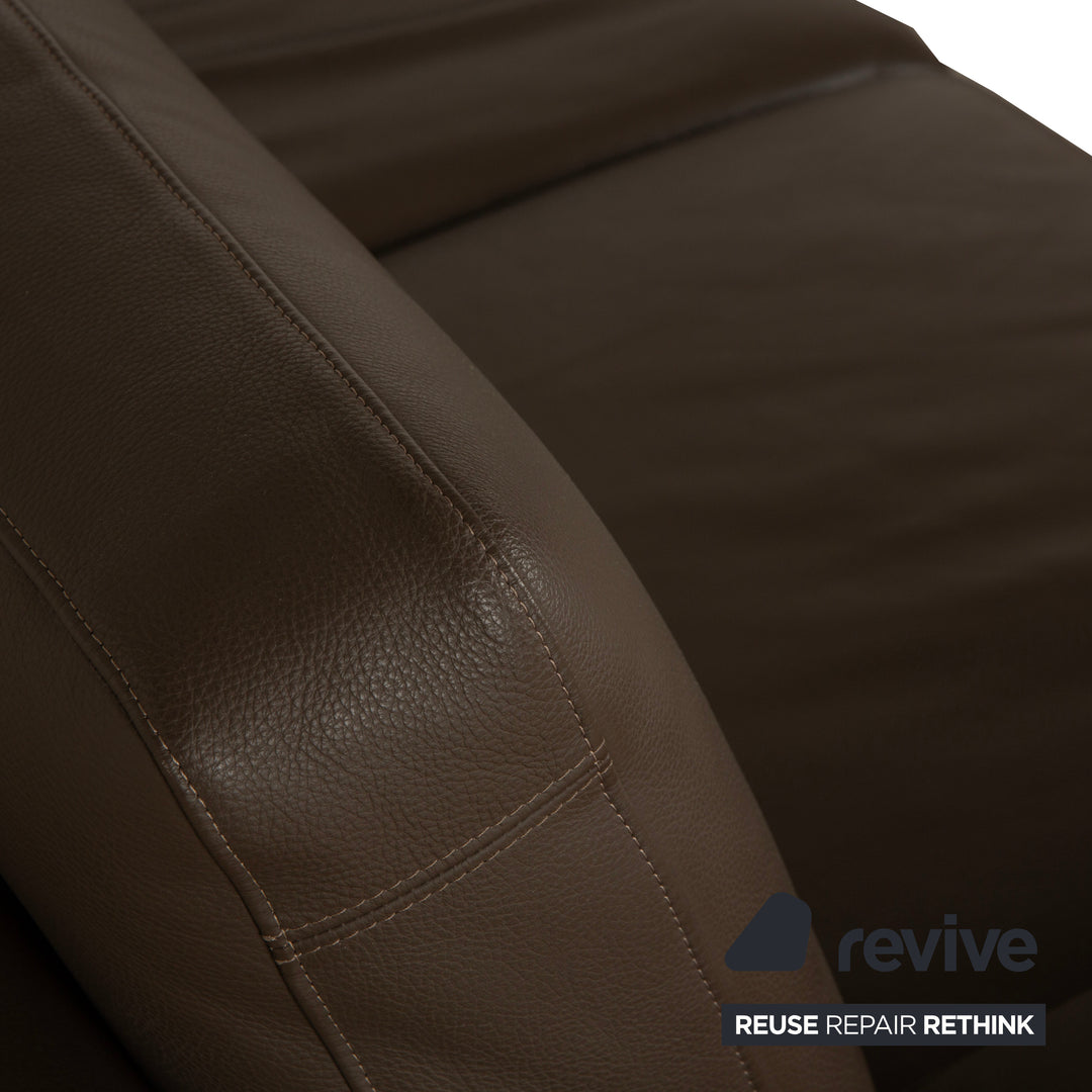 Machalke System Plus Leder Ecksofa Braun Sofa Couch