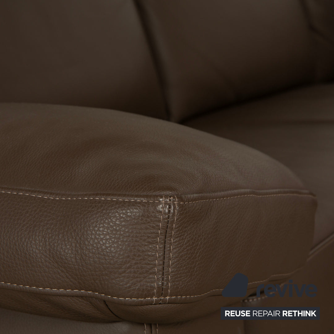 Machalke System Plus Leder Ecksofa Braun Sofa Couch