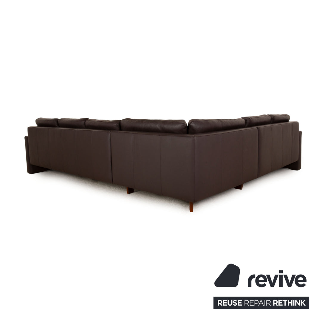 Canapé d'angle en cuir Machalke System Plus marron