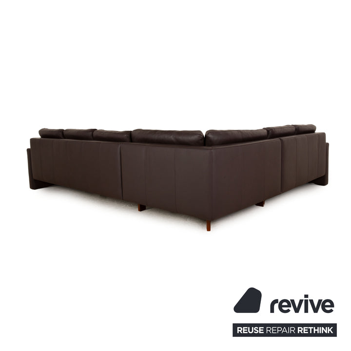 Canapé d'angle en cuir Machalke System Plus marron