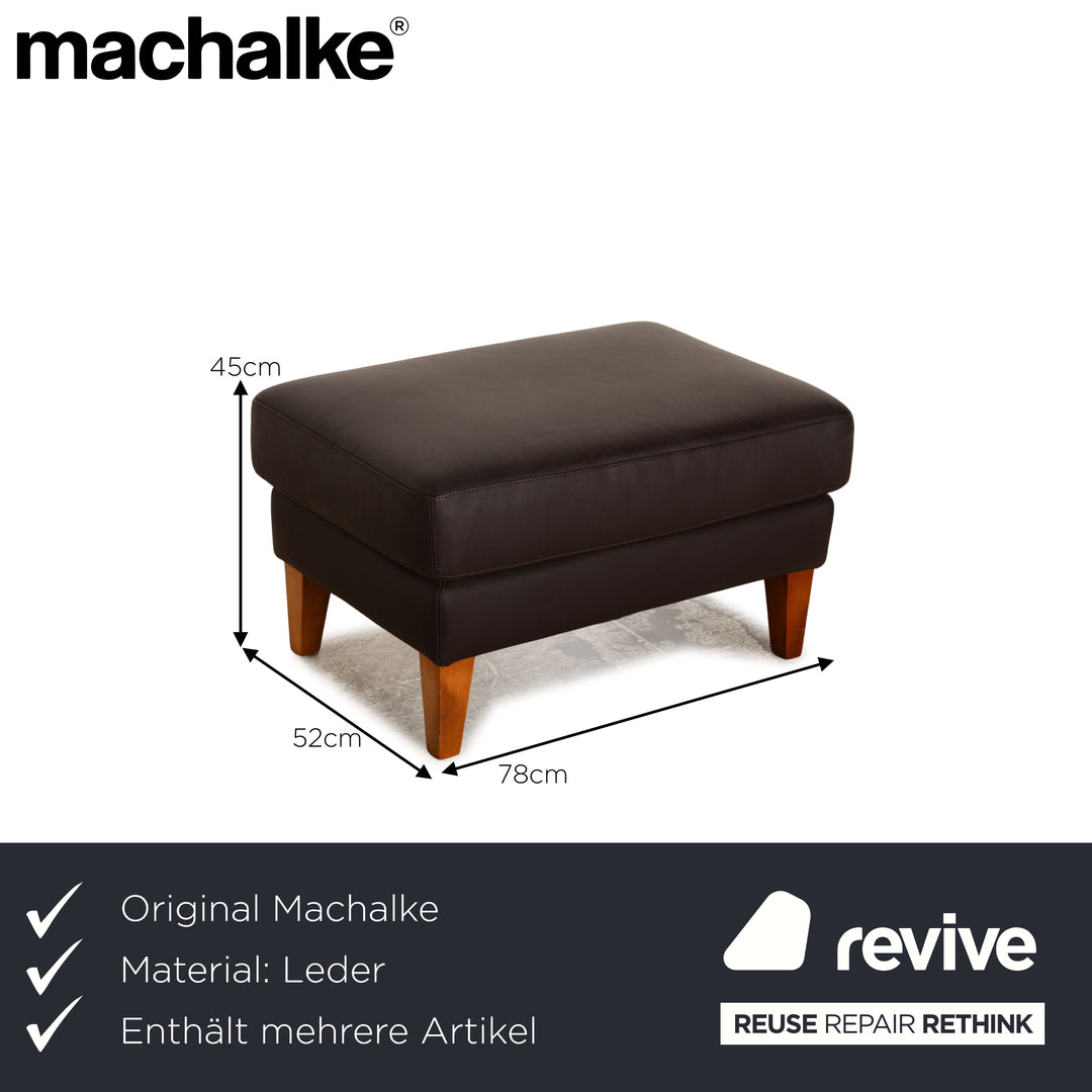 Machalke System Plus Ensemble de canapés en cuir Marron Tabouret de canapé d'angle