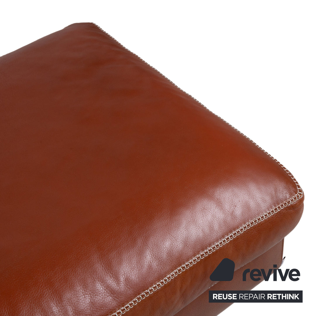 Machalke Valentino Leder Hocker Braun Cognac Kastanie