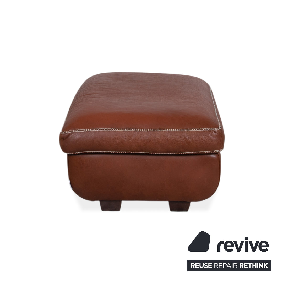 Machalke Valentino Leder Hocker Braun Cognac Kastanie