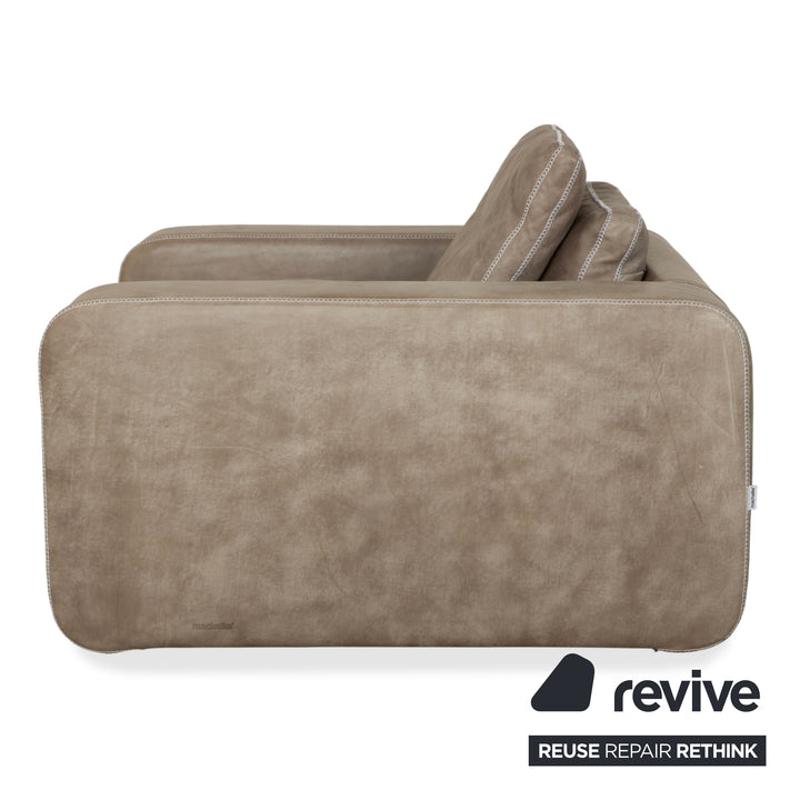 Machalke Valentino Leder Anilinleder Sessel Grau