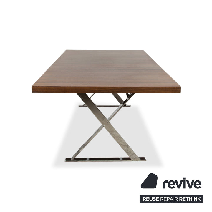 Maxalto Max Holz Esstisch Braun Chrom Esszimmer 240 x 110 cm