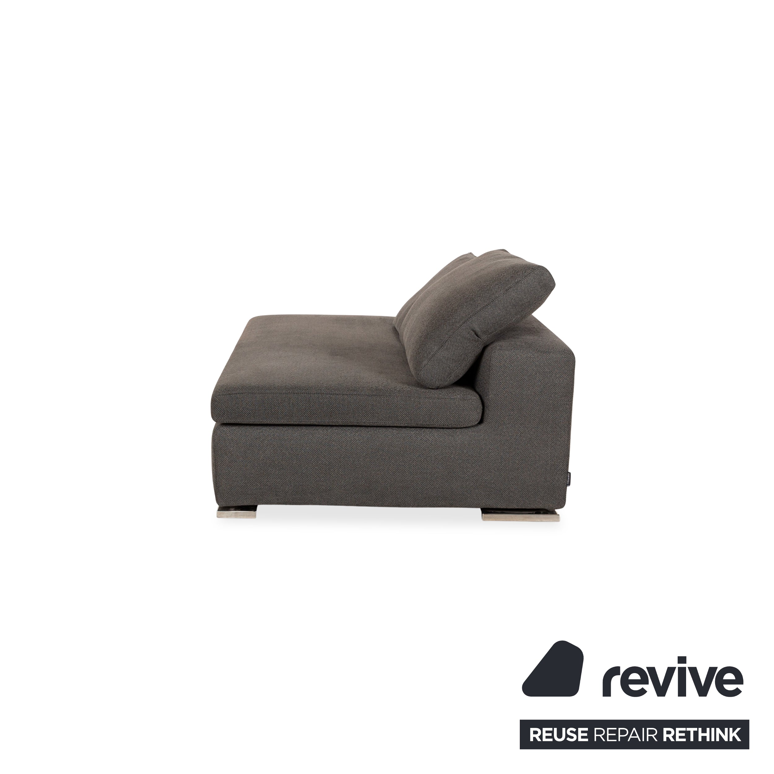 Minotti Moore Stoff Zweisitzer Grau Sofa Couch