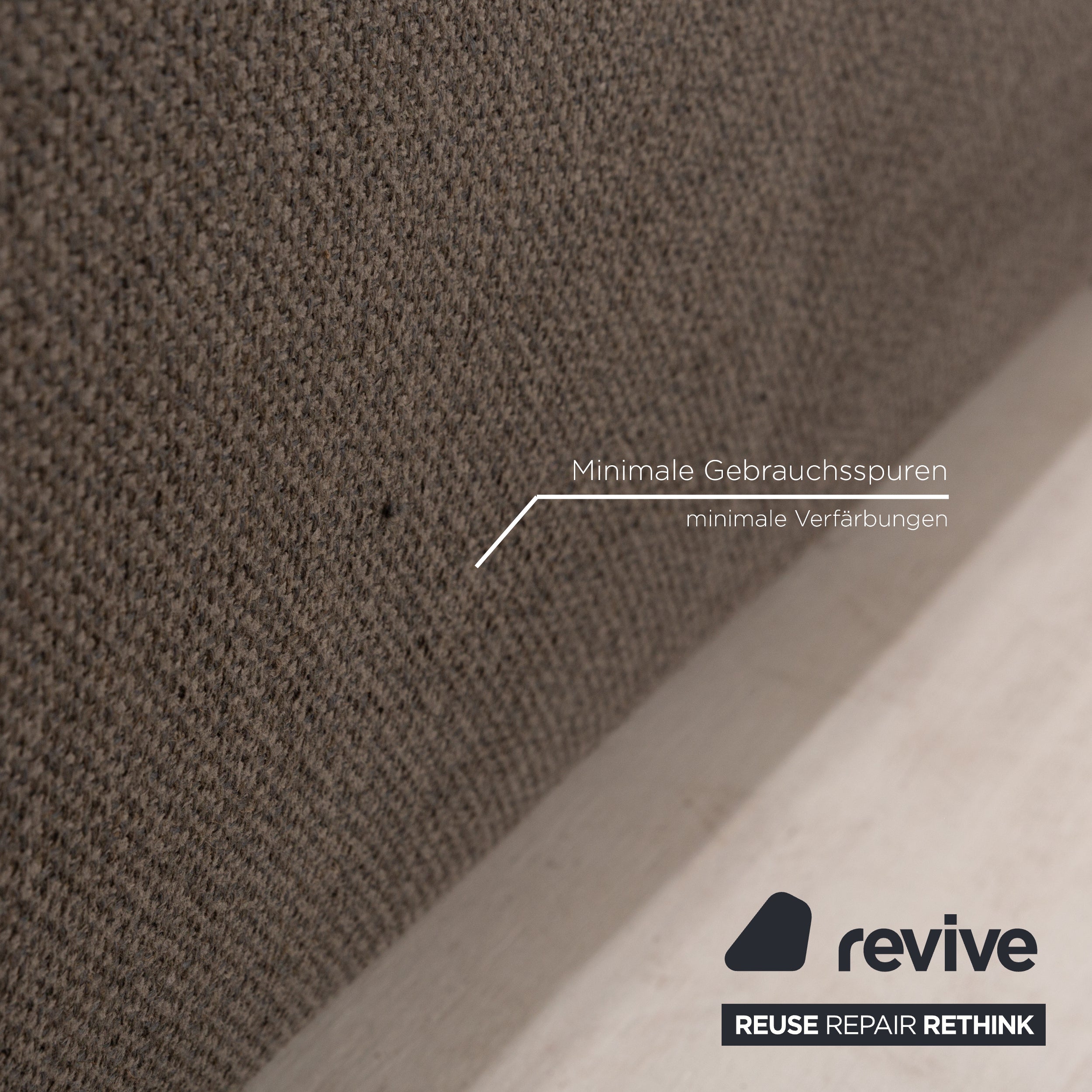 Minotti Moore Stoff Zweisitzer Grau Sofa Couch
