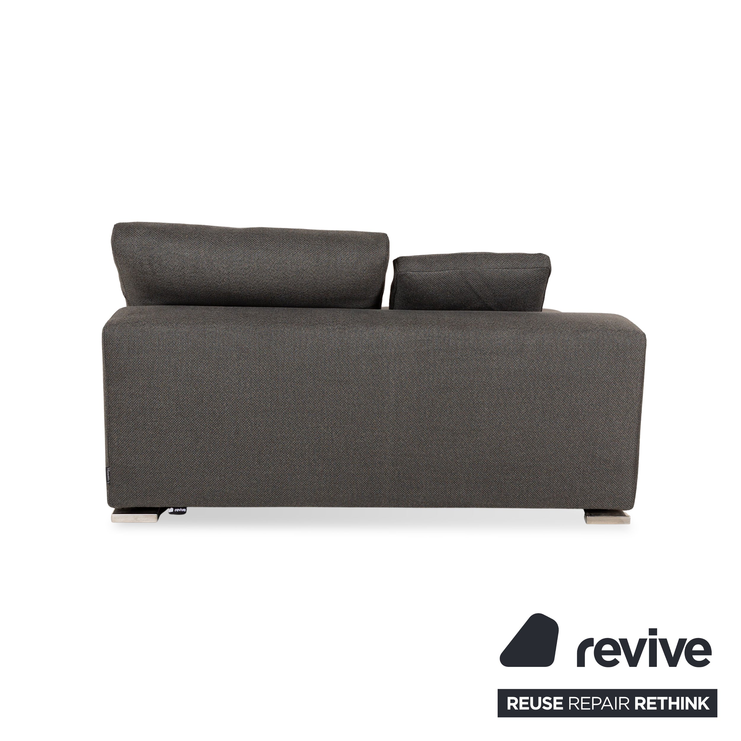 Minotti Moore Stoff Zweisitzer Grau Sofa Couch