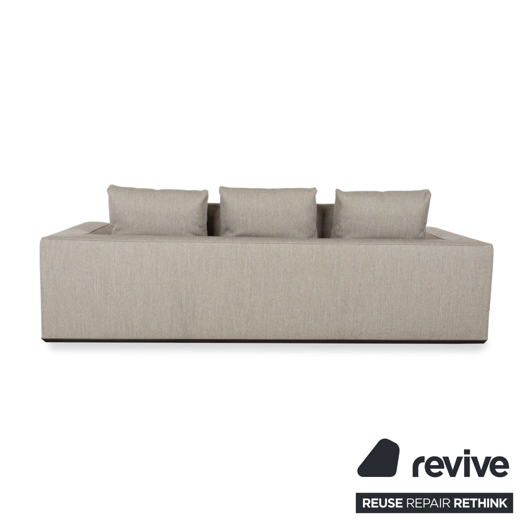 Canapé 3 places en tissu Minotti Powell gris