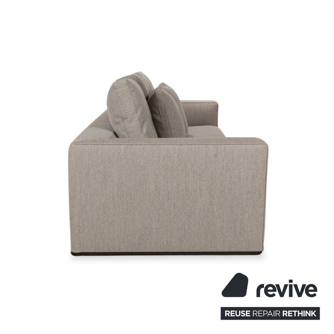 Canapé 3 places en tissu Minotti Powell gris