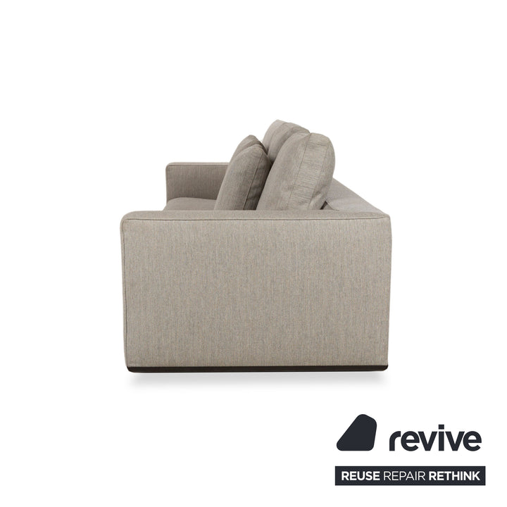 Canapé 3 places en tissu Minotti Powell gris