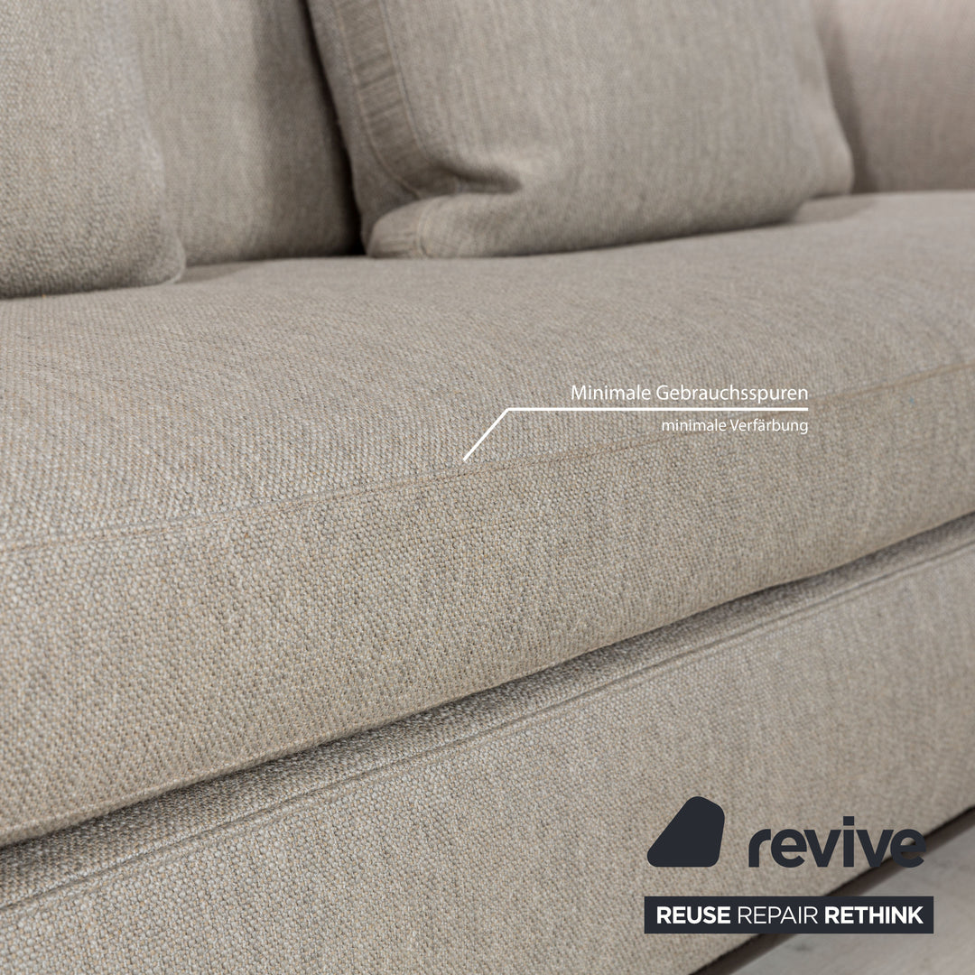 Canapé 3 places en tissu Minotti Powell gris