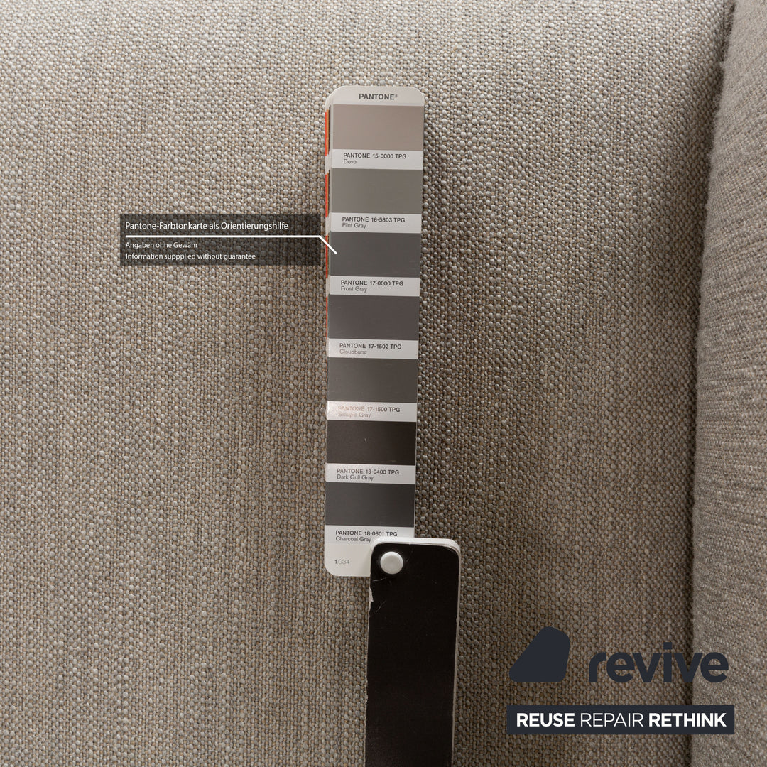 Canapé 3 places en tissu Minotti Powell gris