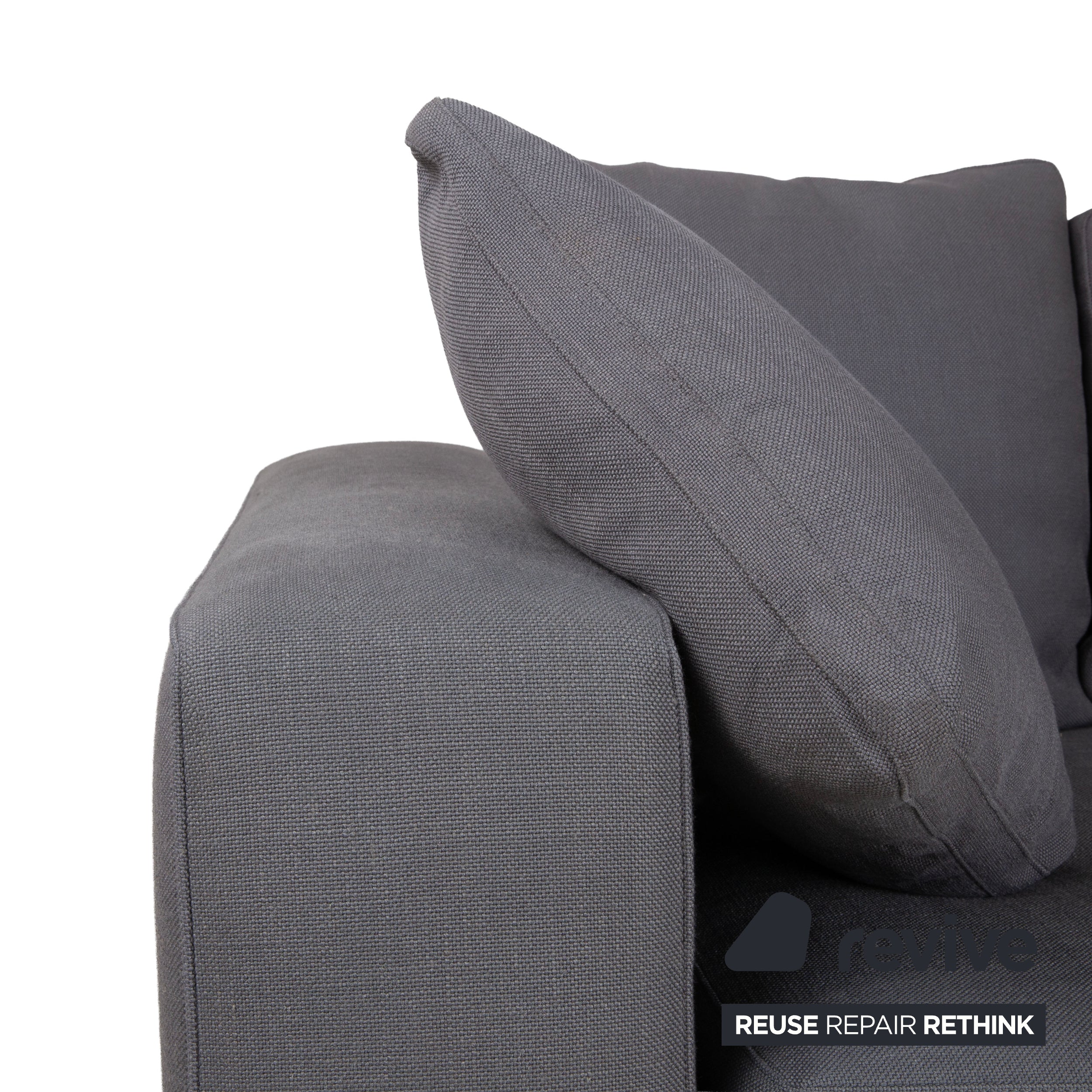Minotti Stoff Ecksofa Grau Sofa Couch