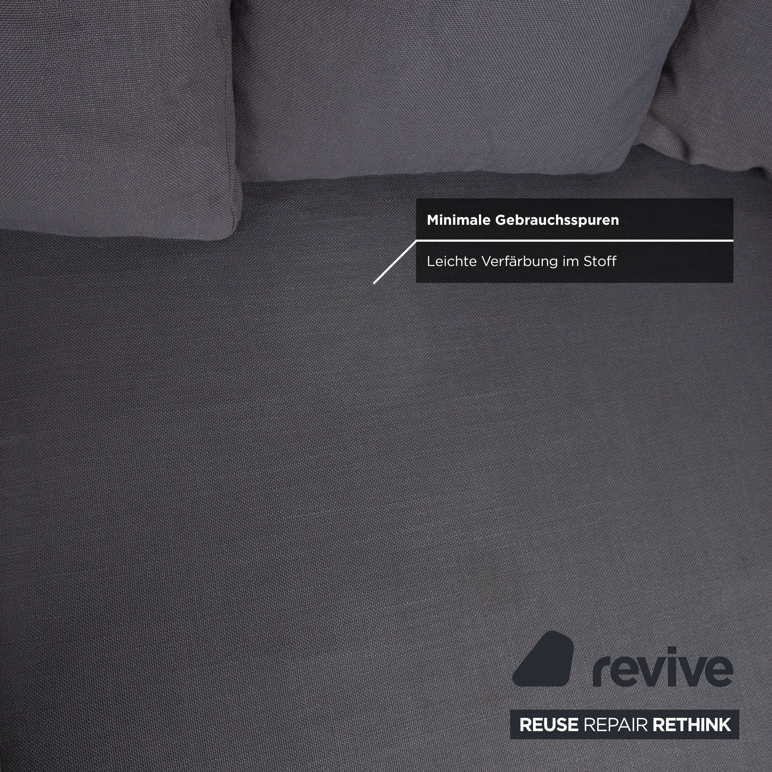 Minotti Stoff Ecksofa Grau Sofa Couch
