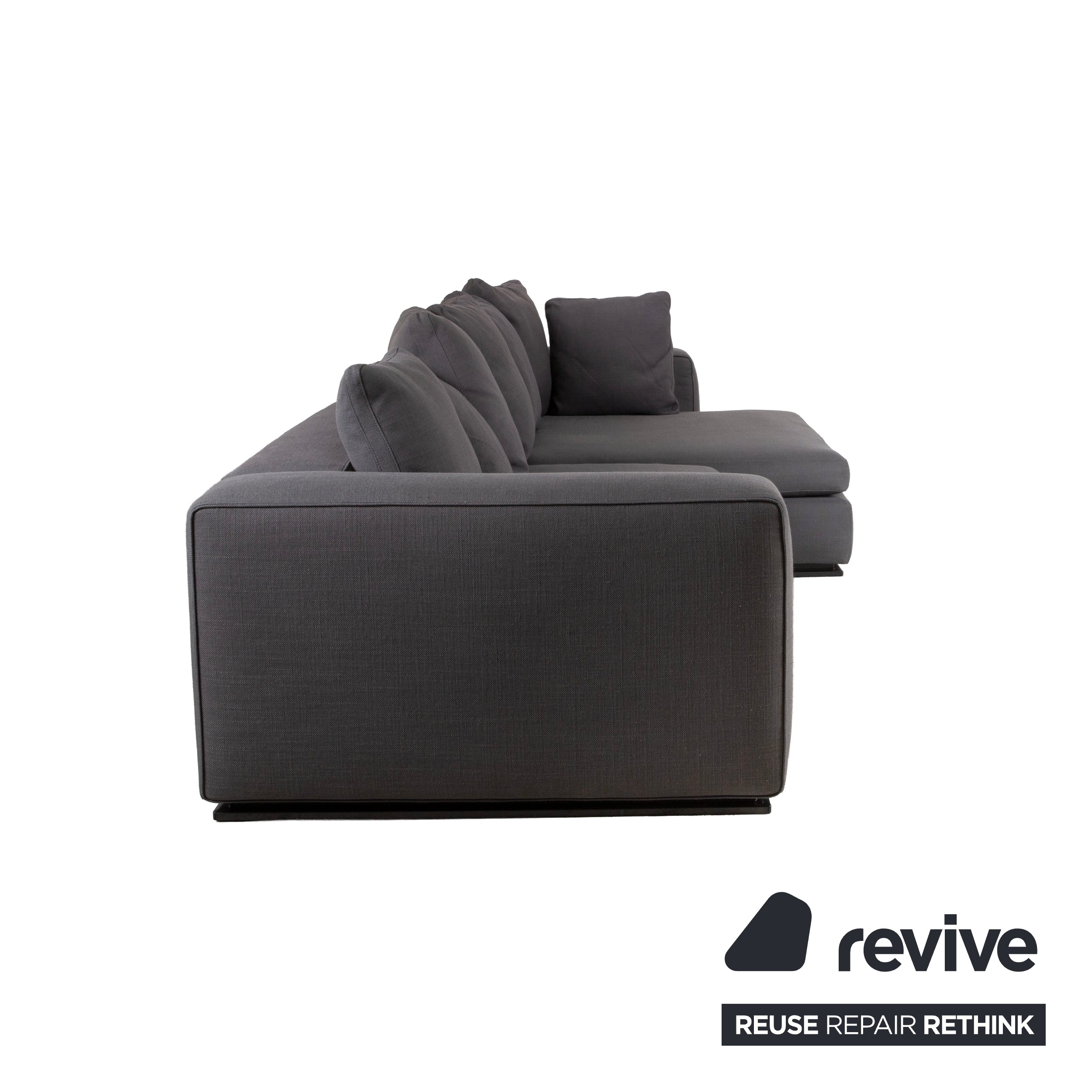 Minotti Stoff Ecksofa Grau Sofa Couch