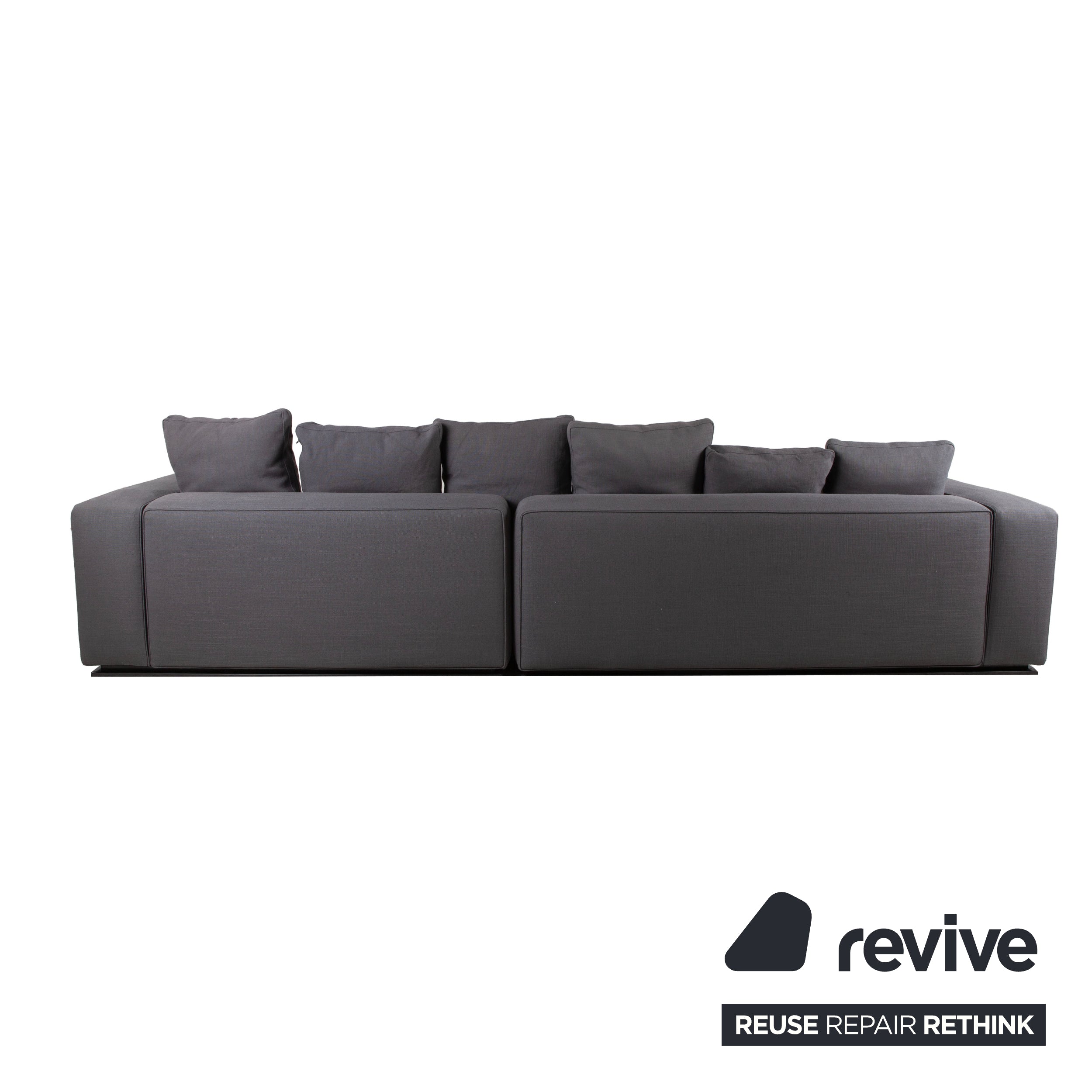 Minotti Stoff Ecksofa Grau Sofa Couch