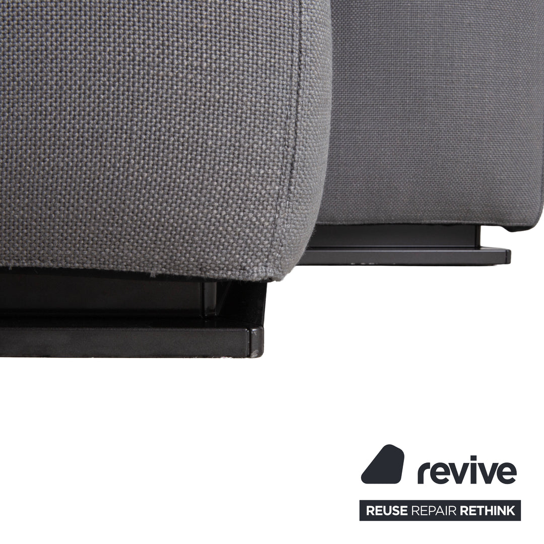 Canapé d'angle en tissu Minotti gris