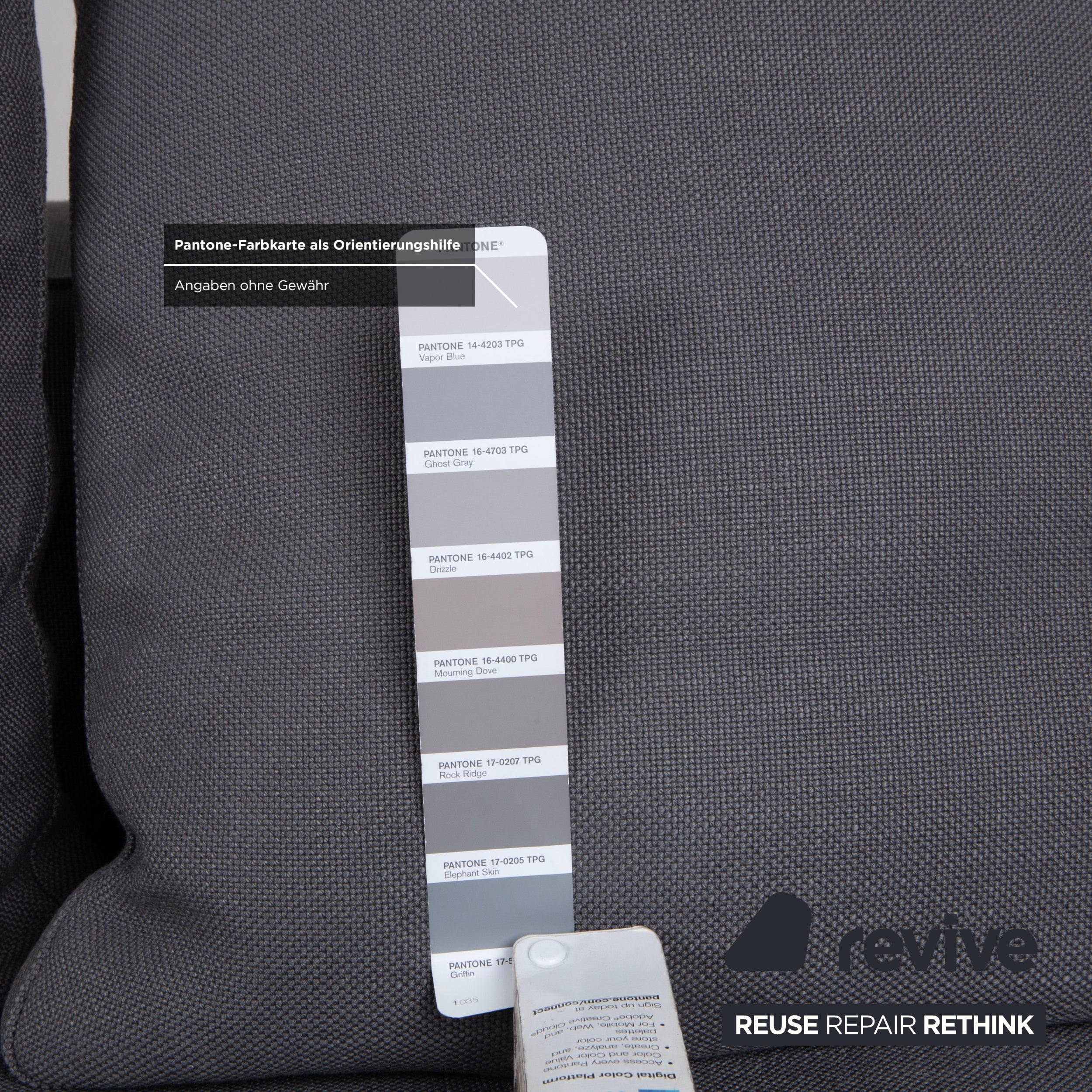 Minotti Stoff Ecksofa Grau Sofa Couch