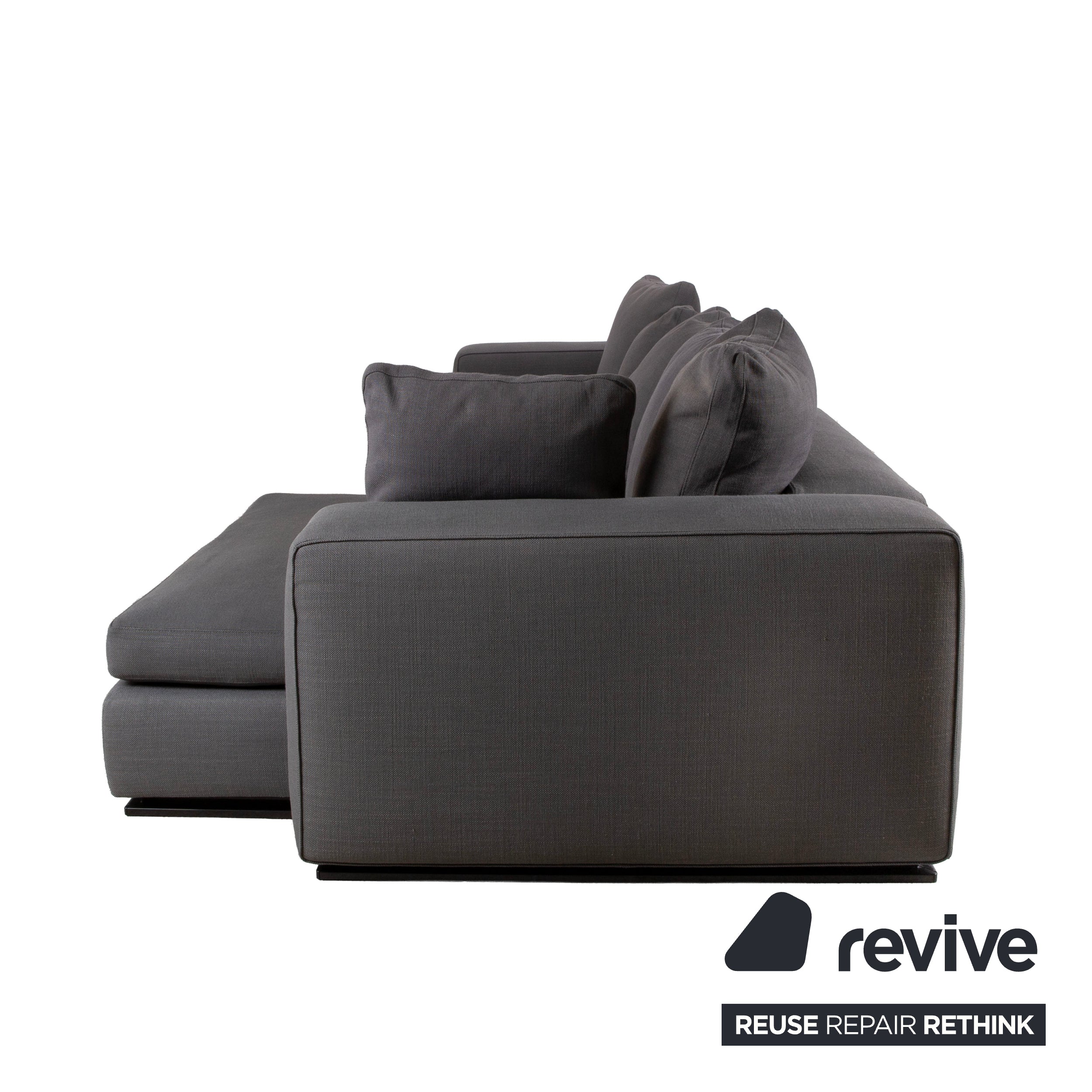 Minotti Stoff Ecksofa Grau Sofa Couch