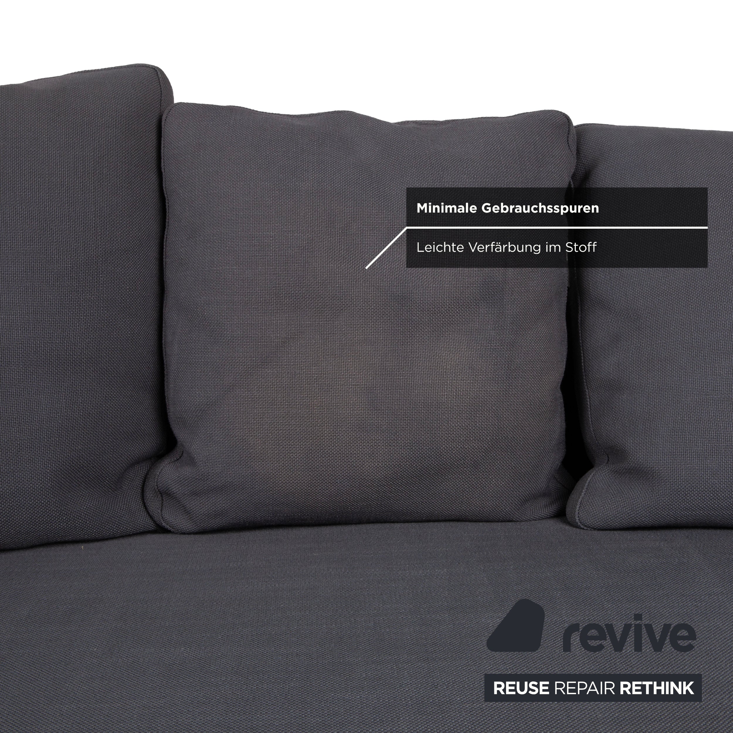 Minotti Stoff Ecksofa Grau Sofa Couch