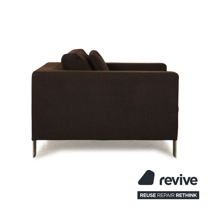 Ensemble fauteuil Minotti en tissu gris marron