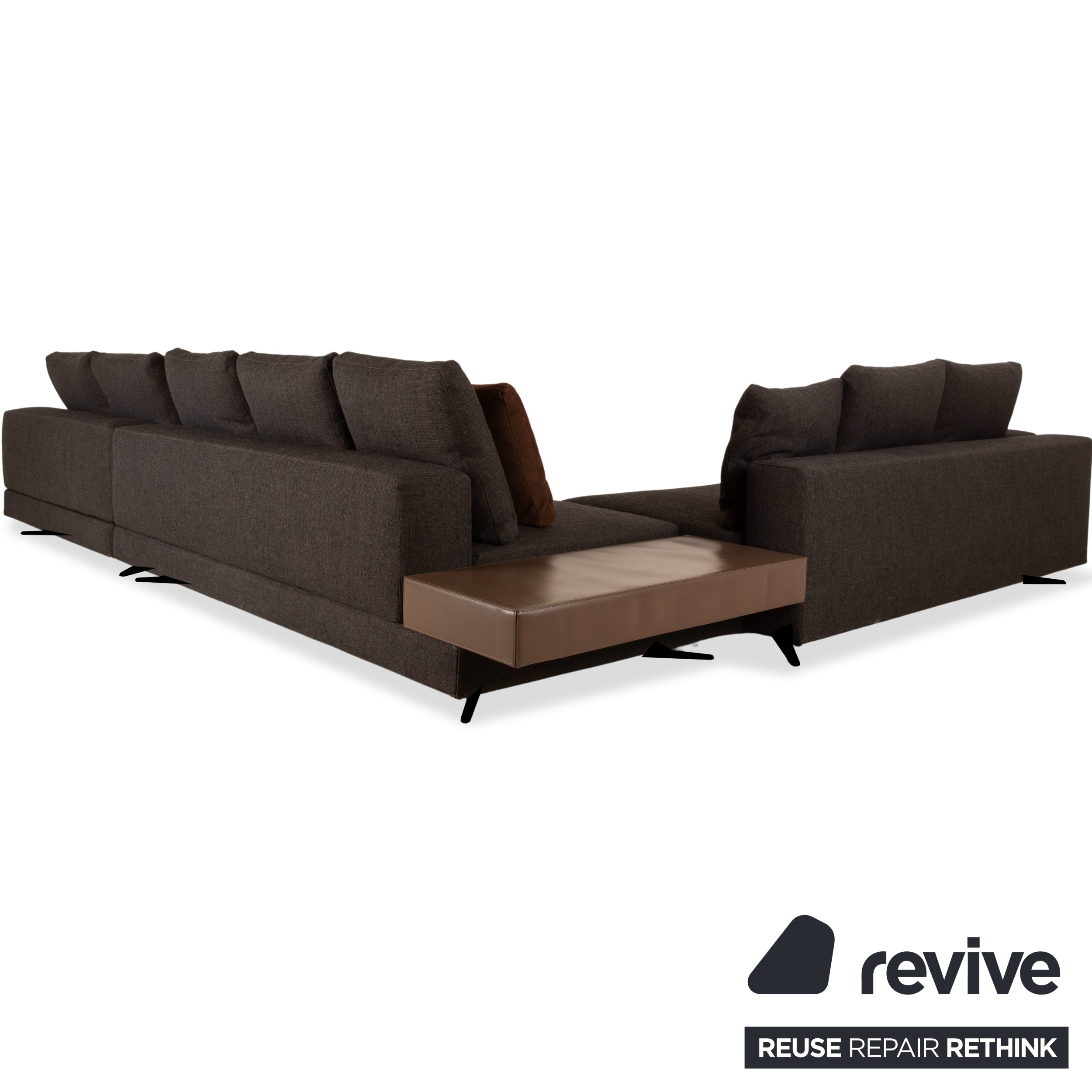 Minotti White Stoff Ecksofa Grau Sofa Couch