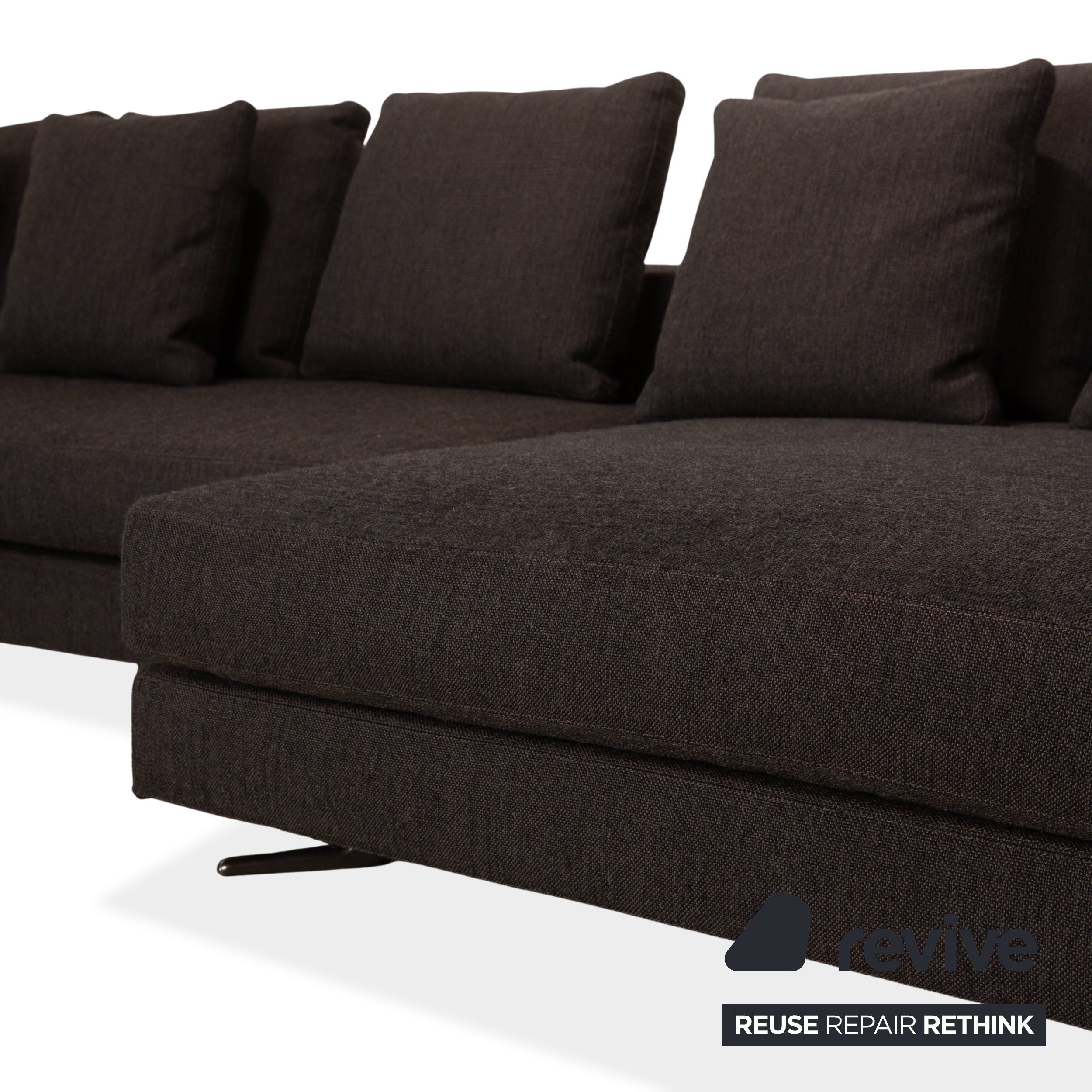 Minotti White Stoff Ecksofa Grau Sofa Couch