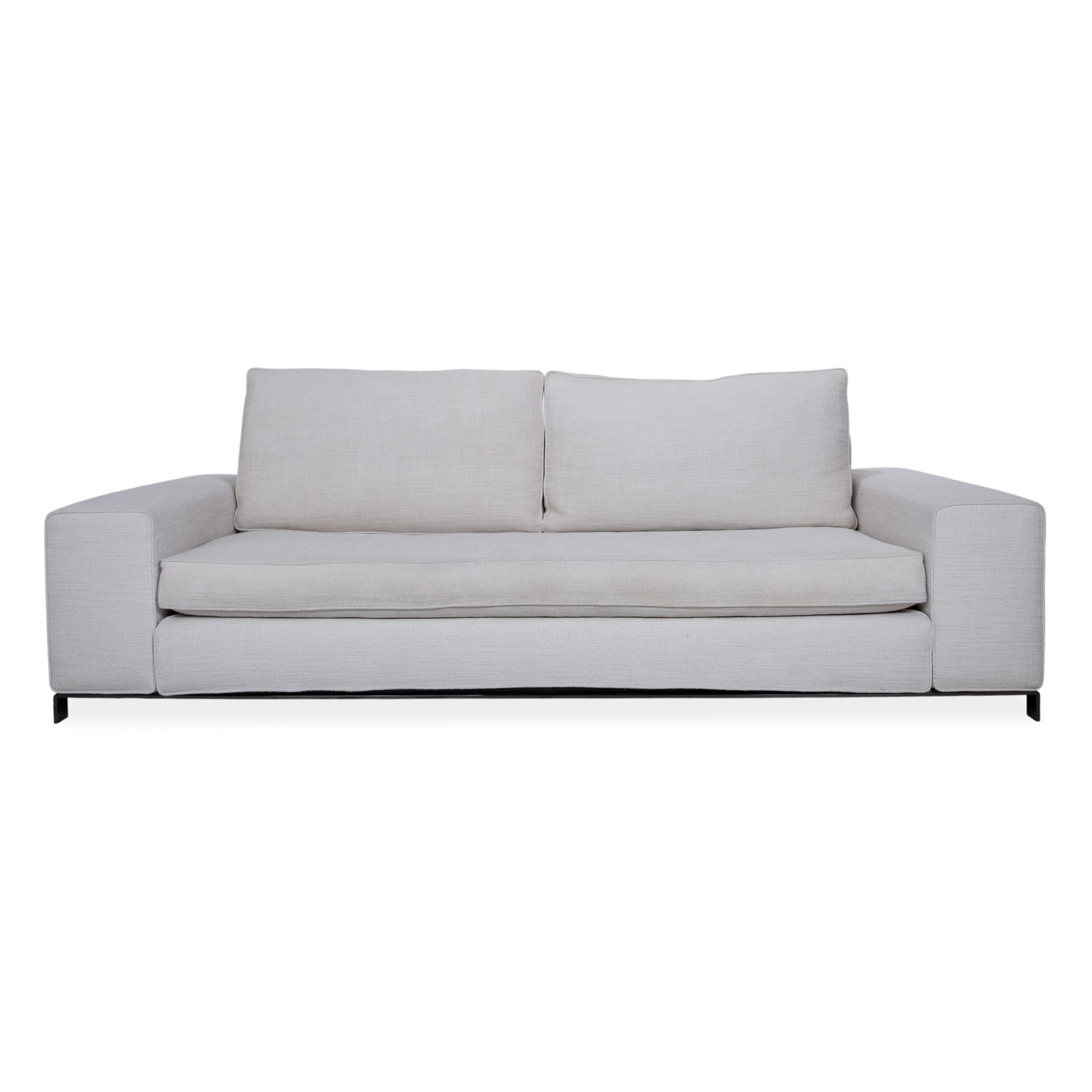 Minotti Williams Stoff Dreisitzer Creme Beige Sofa Couch
