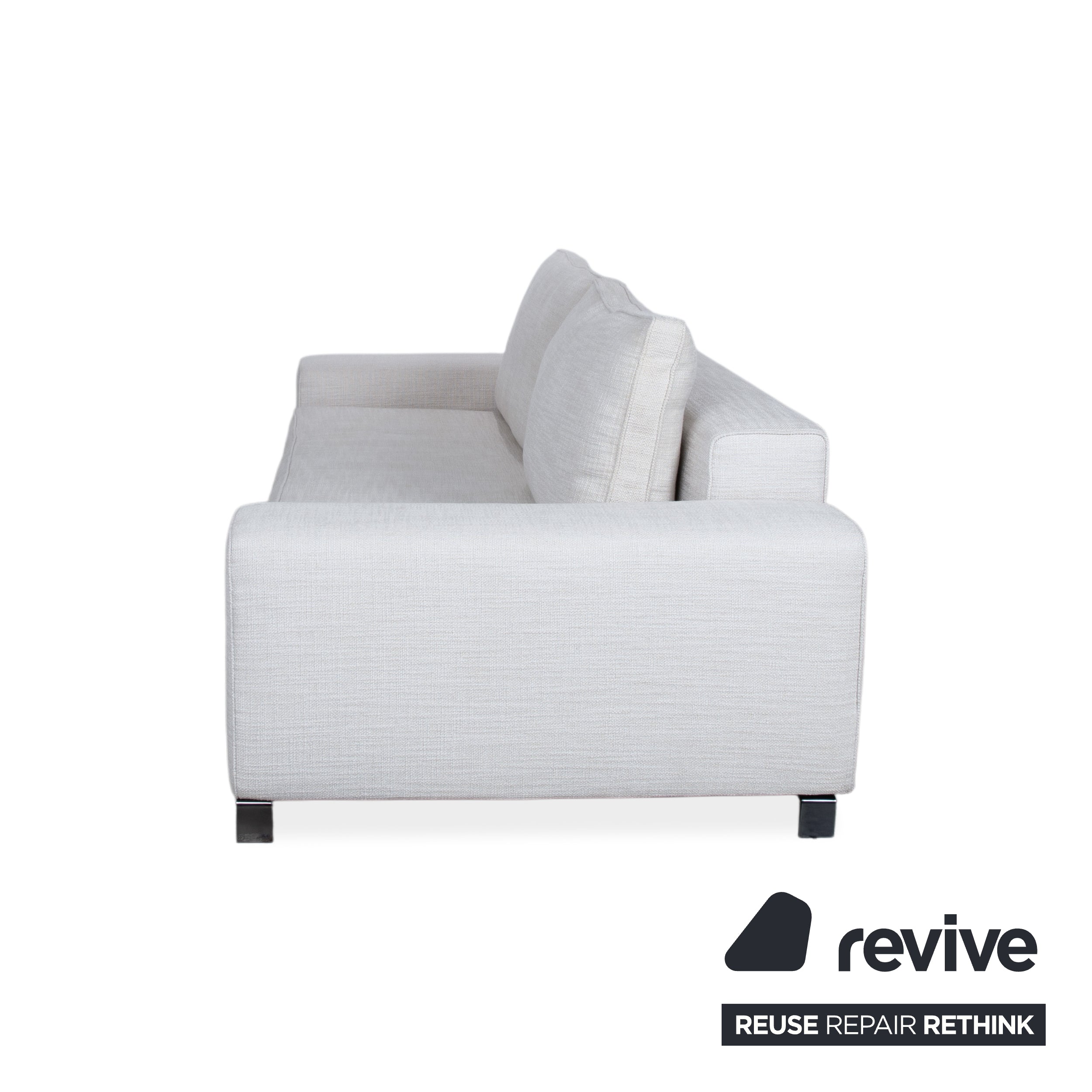 Minotti Williams Stoff Dreisitzer Creme Beige Sofa Couch