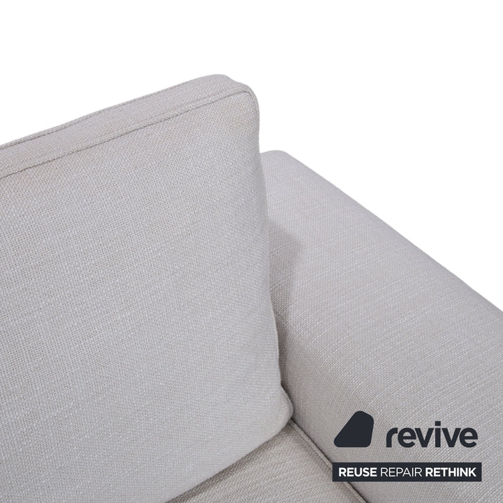 Minotti Williams Stoff Dreisitzer Creme Beige Sofa Couch