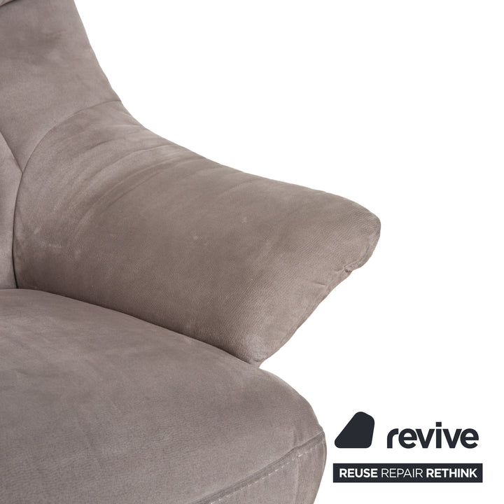 Mondo Malu Stoff Zweisitzer Grau Taupe Sofa Couch