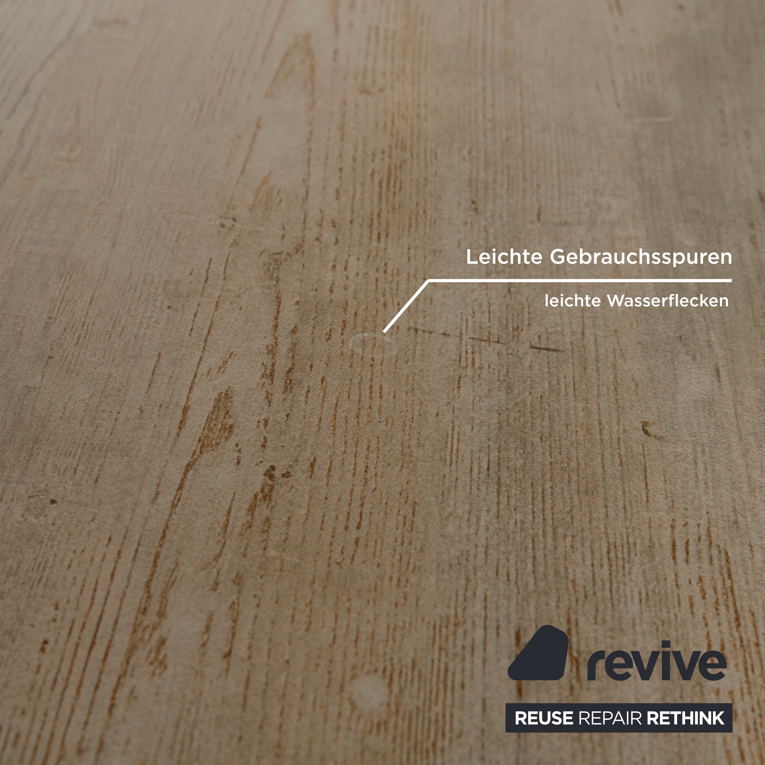 Mondo Steingut Esstisch Holzoptik Grau Creme Ausziehfunktion 160-210 x 100 cm