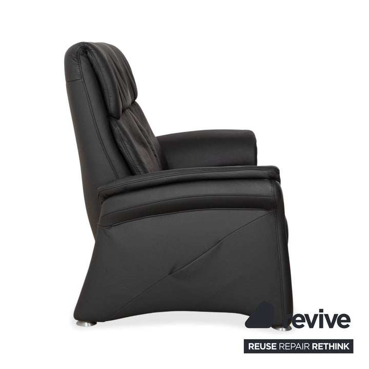 Mondo Varia deux places en cuir, gris anthracite foncé