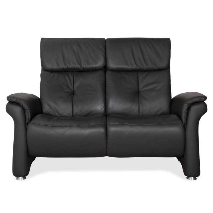 Mondo Varia deux places en cuir, gris anthracite foncé