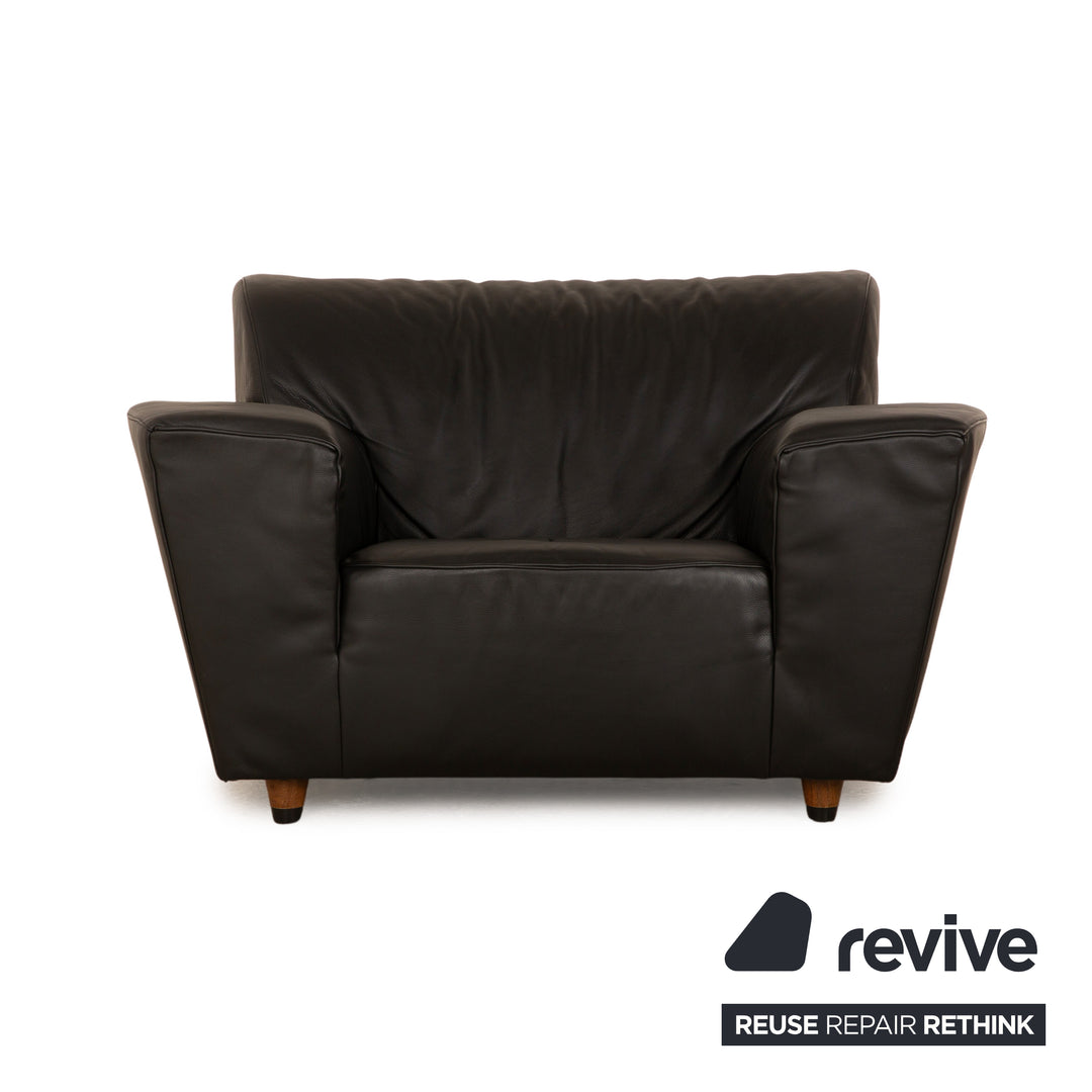 Montis Leder Sessel Schwarz Loveseat