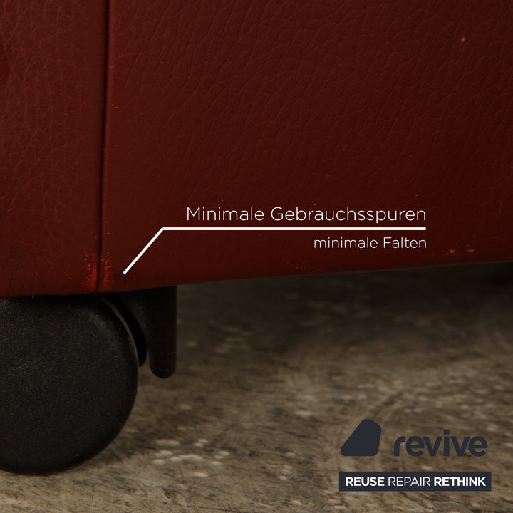 Montis Leder Sessel Weinrot