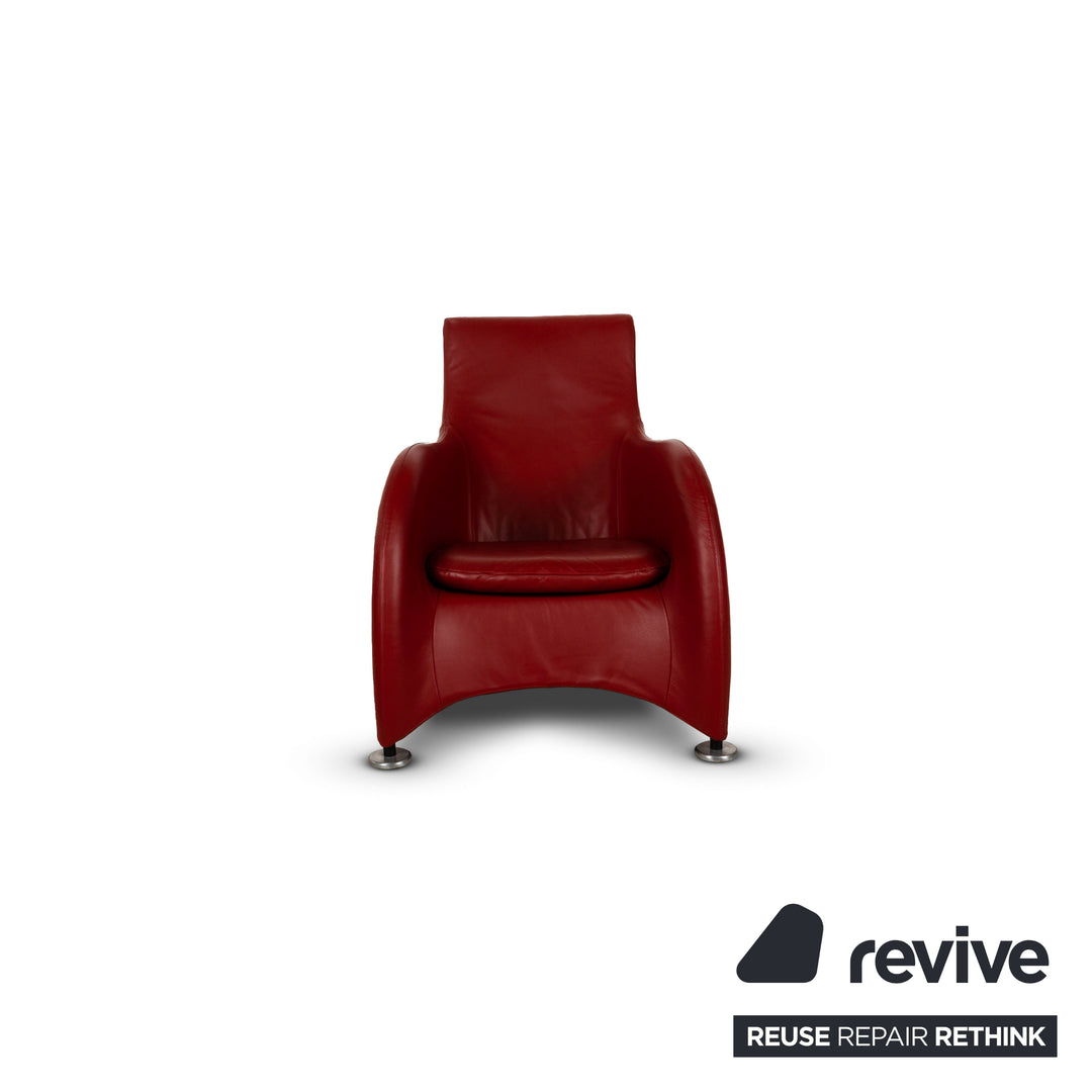 Montis Loge Leather Armchair Red
