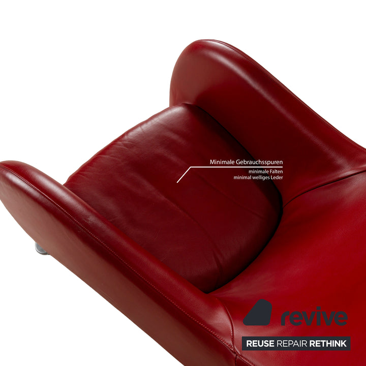 Montis Loge Leather Armchair Red