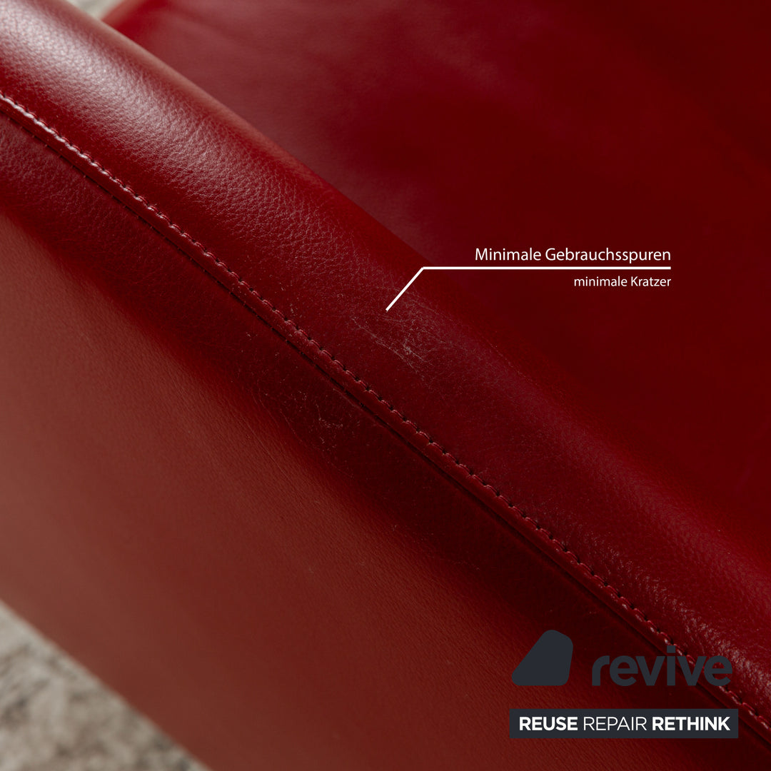 Montis Loge Leather Armchair Red