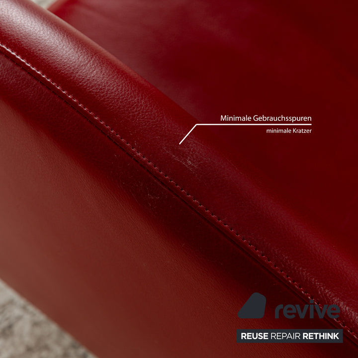 Montis Loge Leather Armchair Red