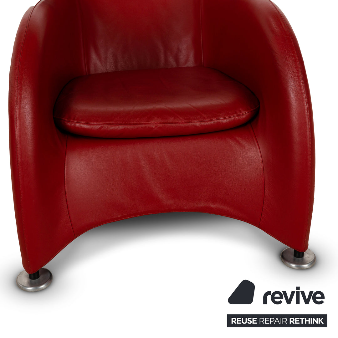Montis Loge Leather Armchair Red